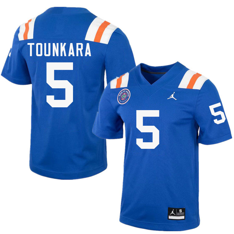 Muizz Tounkara Florida Jersey,Florida Gators #5 Muizz Tounkara Uniforms,Jersey Youth-Throwback Royal